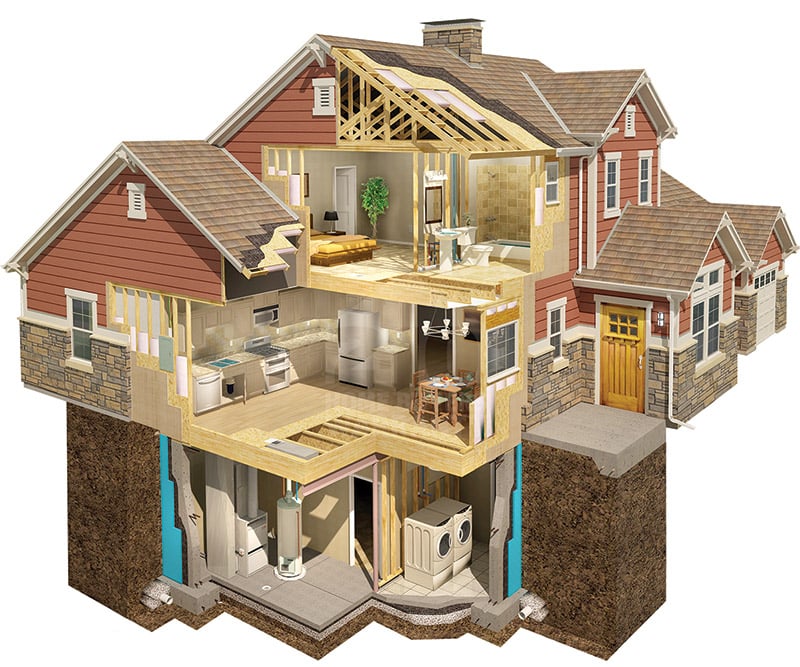 3D render of house